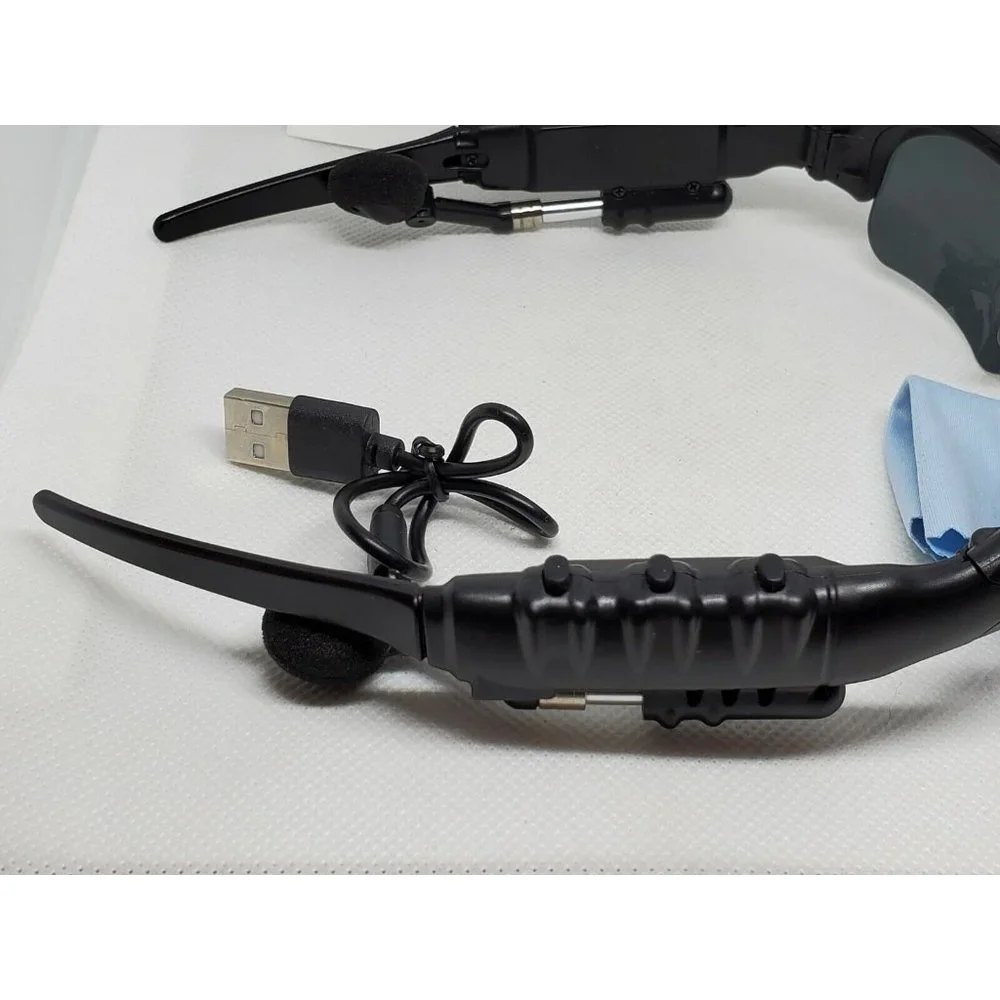 Bluetooth Cell Phone Compatible Hands Free Talk Flip Shade Rechargeable Glasses
